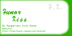 hunor kiss business card